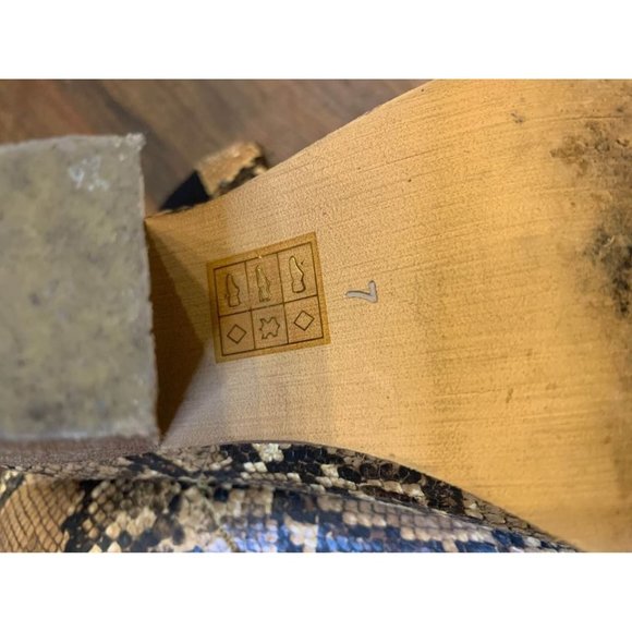 Jeffery Campbell Free People snakeskin boots, triangle heel, Woman’s Size 7 - Picture 9 of 10